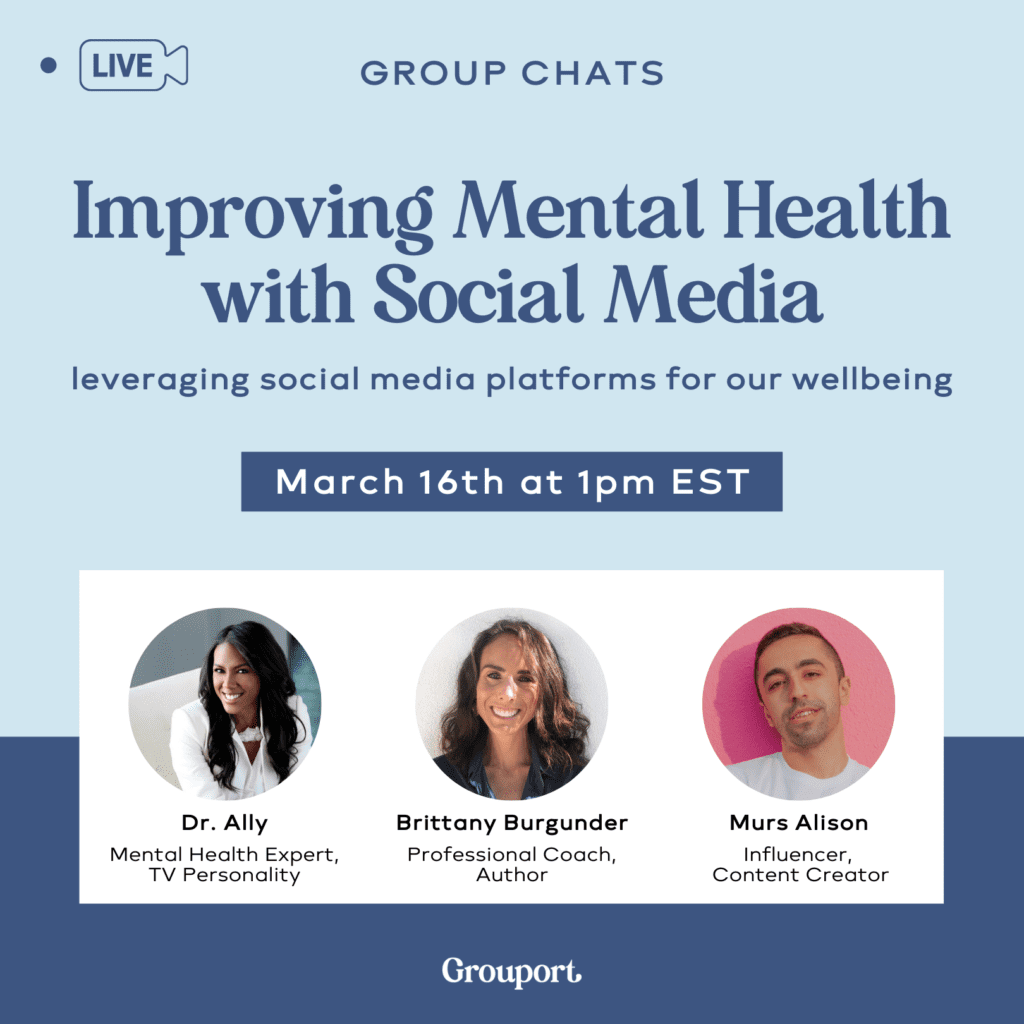 Improving mental health with social media group chat
